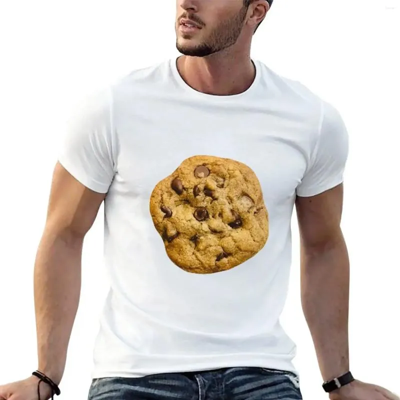 T-shirt cookie aux pépites de chocolate pour hommes blancs de vêtements mignons Funnys pour hommes