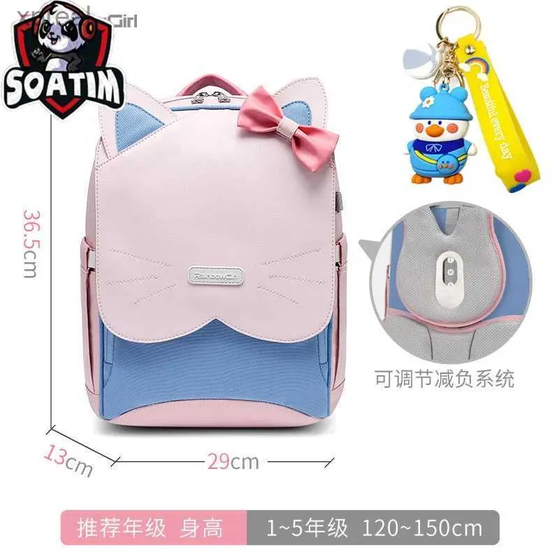 Sac à dos Enfants imperméables sacs d'école Sacs de livres pour enfants Bag du livre Pu Leather Primary Orthopedic Backpack Schoolbag Mochila Infantil WX