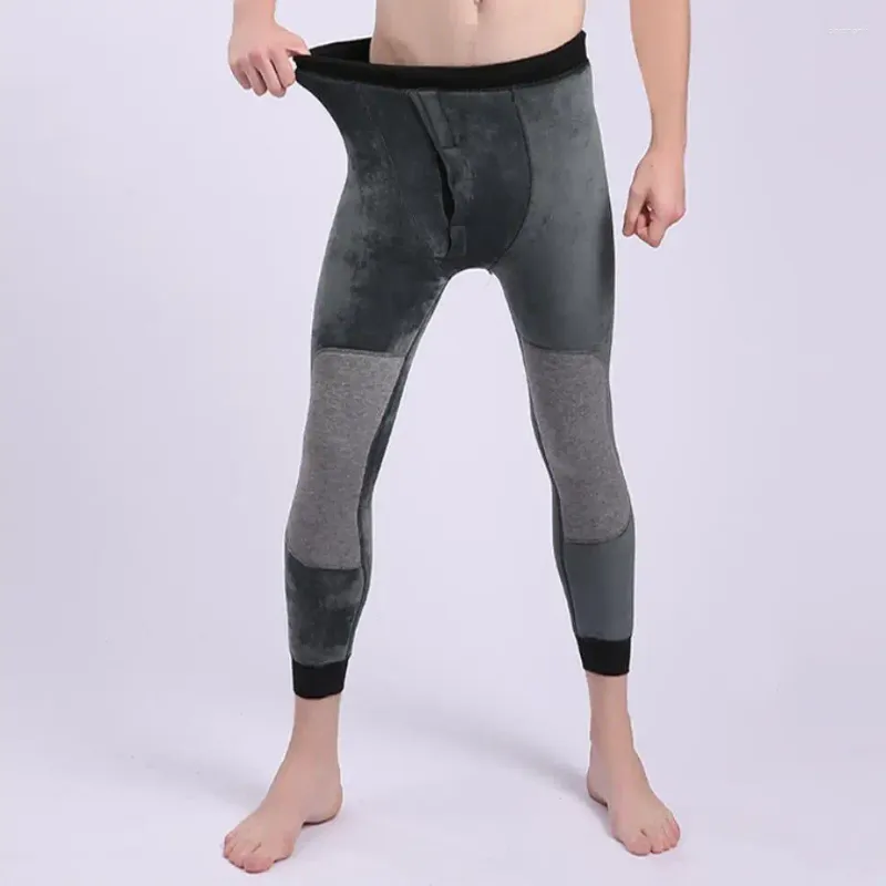 Heren thermisch ondergoed plus maat 4xl 500 g fluweel dikke winterheren leggings Lang johns panty mannelijke warme broek compressie 632
