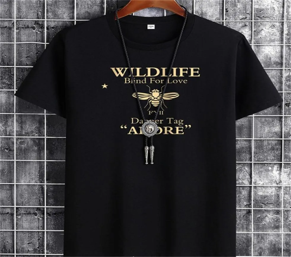 Herenontwerper Zomer T Shirts Men Women T -shirt Hoge kwaliteit Zwart Witgele T -shirts Letter Gedrukte Wildlife 100 Cotton Tees 7484873