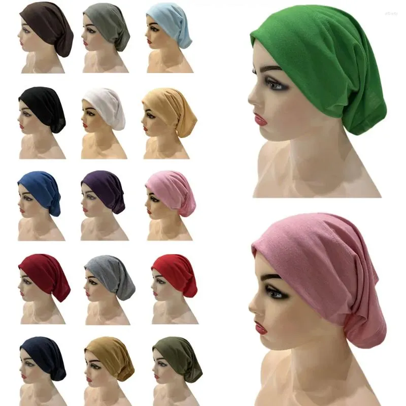 Etnische kleding modale vrouwen moslimhoofd sjaal katoen onderstreept stretch hijab cover cover cover cap cap islam innerlijke hoofdband motorkap