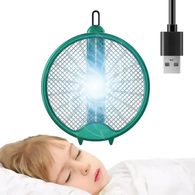 Zappers USB RECHARGETY Electric Fly Swatter intégré dans des tubes fluorescents pour attirer instantanément la mouche de mouches avec un choc électrique puissant