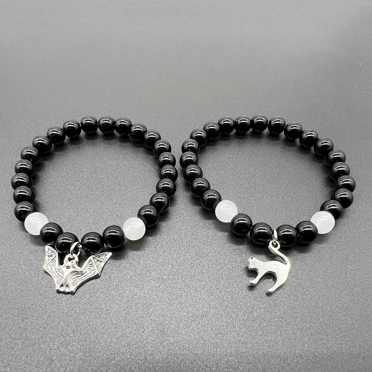 Set di 2 bracciali con perline per coppie gioielli abbinati_voghion.com