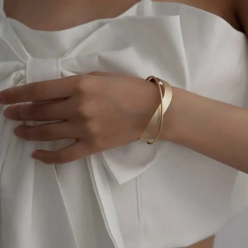 Bracciale Ins coreano oro opaco Mobius regali da donna bracciale per donna gioielli regalo dropshipping_voghion.com