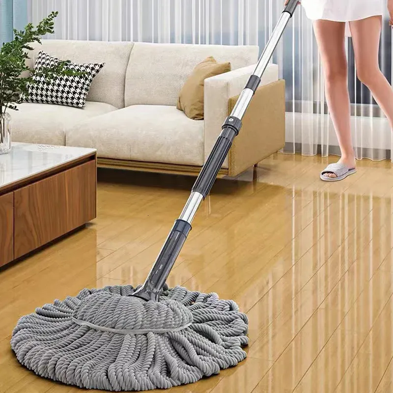 EST MIKROFIBER Spin mop salon sypialnia Długie uchwyt zwrot odwodnienia twardego drewna domowego sprzątanie kuchni 240508