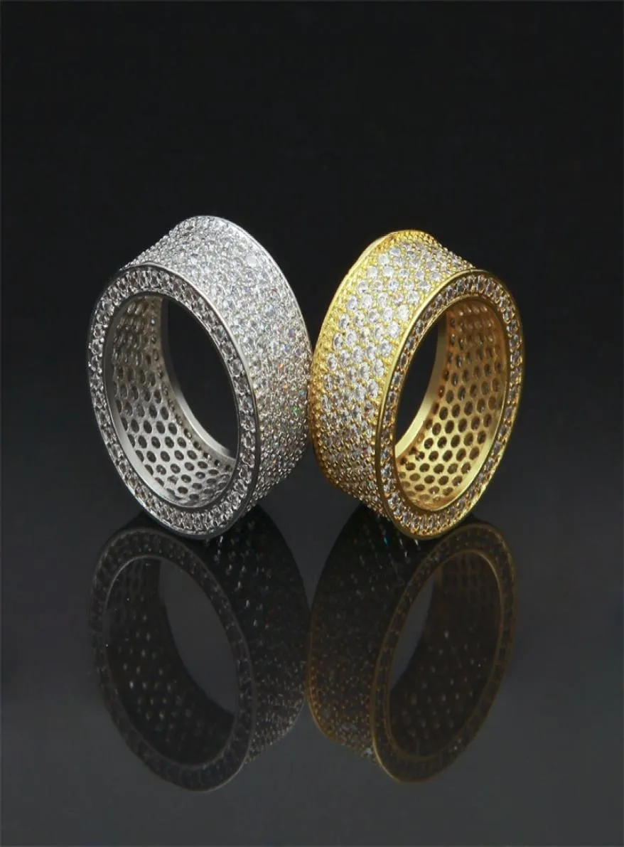 Mens Hip Hop Gold Ring Jewelry Fashion Gemstone Simulation Diamond Iced Out Rings For Men 1258 B35107528