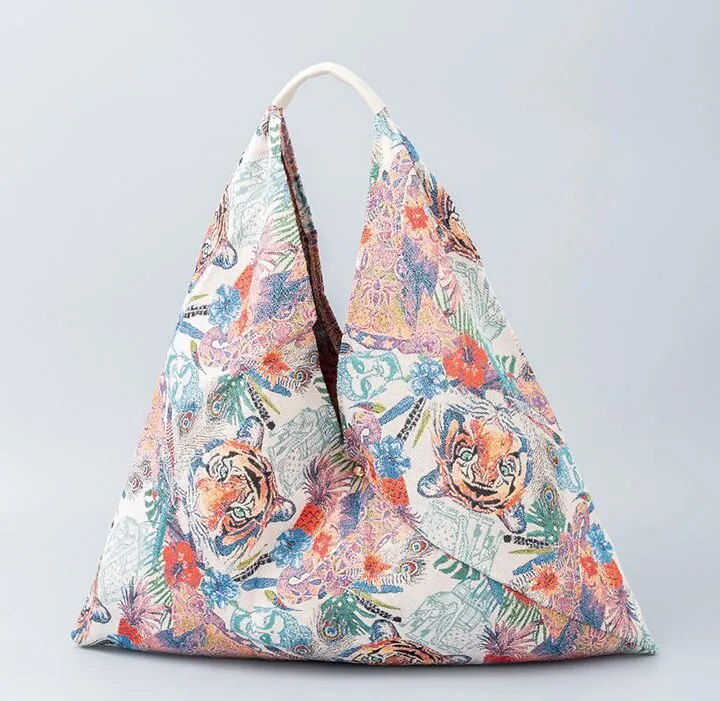 Plante de fleurs sacs réutilisables sacs sac fourre-tout pliable plissé en tissu portable sac épicerie pliant des sacs à main de grande capacité pour les sacs de fête de fête des filles