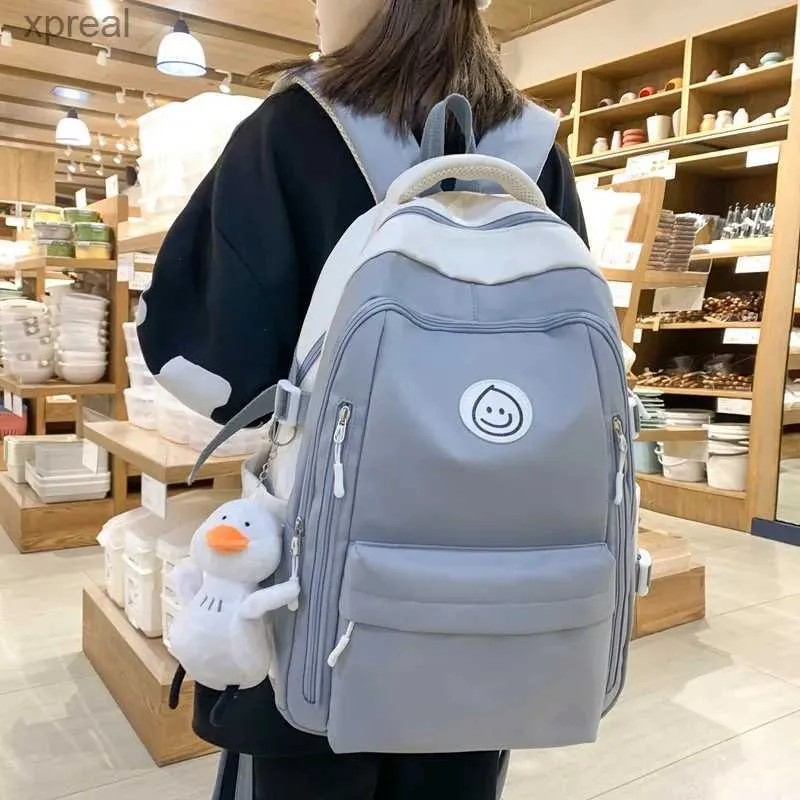 Mochilas grandes femininas fofas de backpack de backpack backpack nylon saco de lazer feminino da moda saco de laptop feminino saco de escola wx