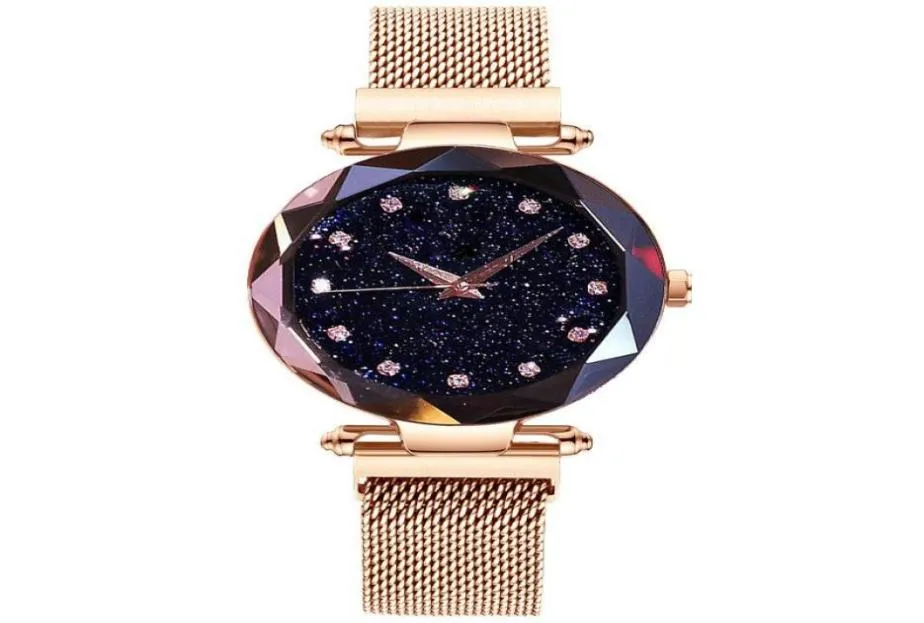 Montre-bracelets AMXIU Fashion Milan Watch Strap Starry Sky Magnet paresseux pour Girl Gift and Woman3904512