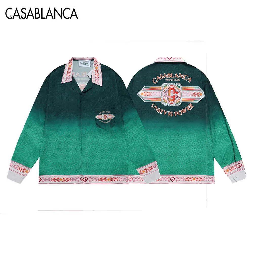 Casablanc Chemises pour hommes chemises Casa Blanca Designer à manches longues hommes femme casablanca avec des manches longues imprimées