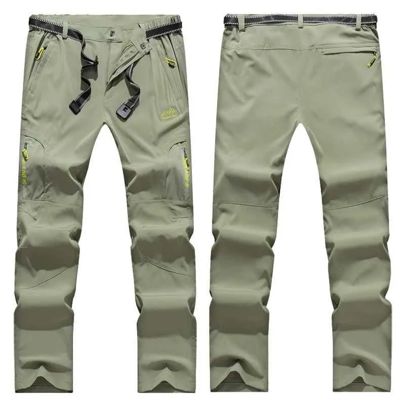 Jeans pour hommes Zipper Pocket Mens Pantalon de pêche léger 5xl Pantalon de randonnée à séchage rapide pour hommes Elastic.