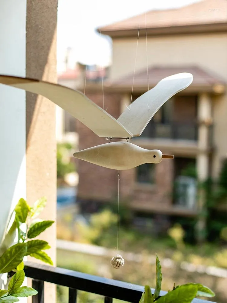 Figurines décoratives volant la mouette méditerranéenne suspendue suspendue chambre b décoration en bois créatif