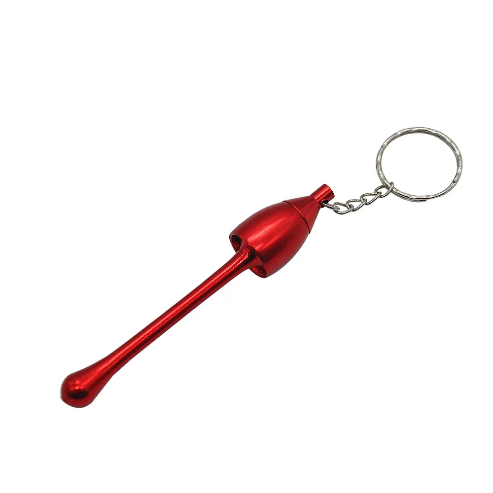 Retail/Wholesale Aluminum Keychain Mushroom Tobacco Pipe Metal MINI Smoking Pipes Smoking Accessories tobacco Pipe Color Random