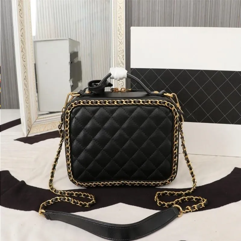 Centre de sacs à provisions de luxe Small Luxues Assmall Vanity Case Making Board Handsbag Cosmetic Beauty Soudain augmenté une chaîne a plus de F NDBP