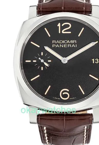 Fashion Luxury Penarrei Watch Designer Rademiir Series Précision Steel Manual Mechanical Watch Mens 0015014