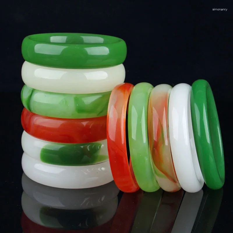 Bangle Taiwán colorido pulsador de jade imitación de vidrio multicolor de vidrio flotante Flor Jianghu G