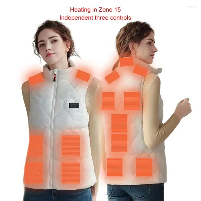 Carpets Unisex Thermal Vest USB Charging 15 Areas Heated Electric Waistcoats For Outdoor Camping Hiking