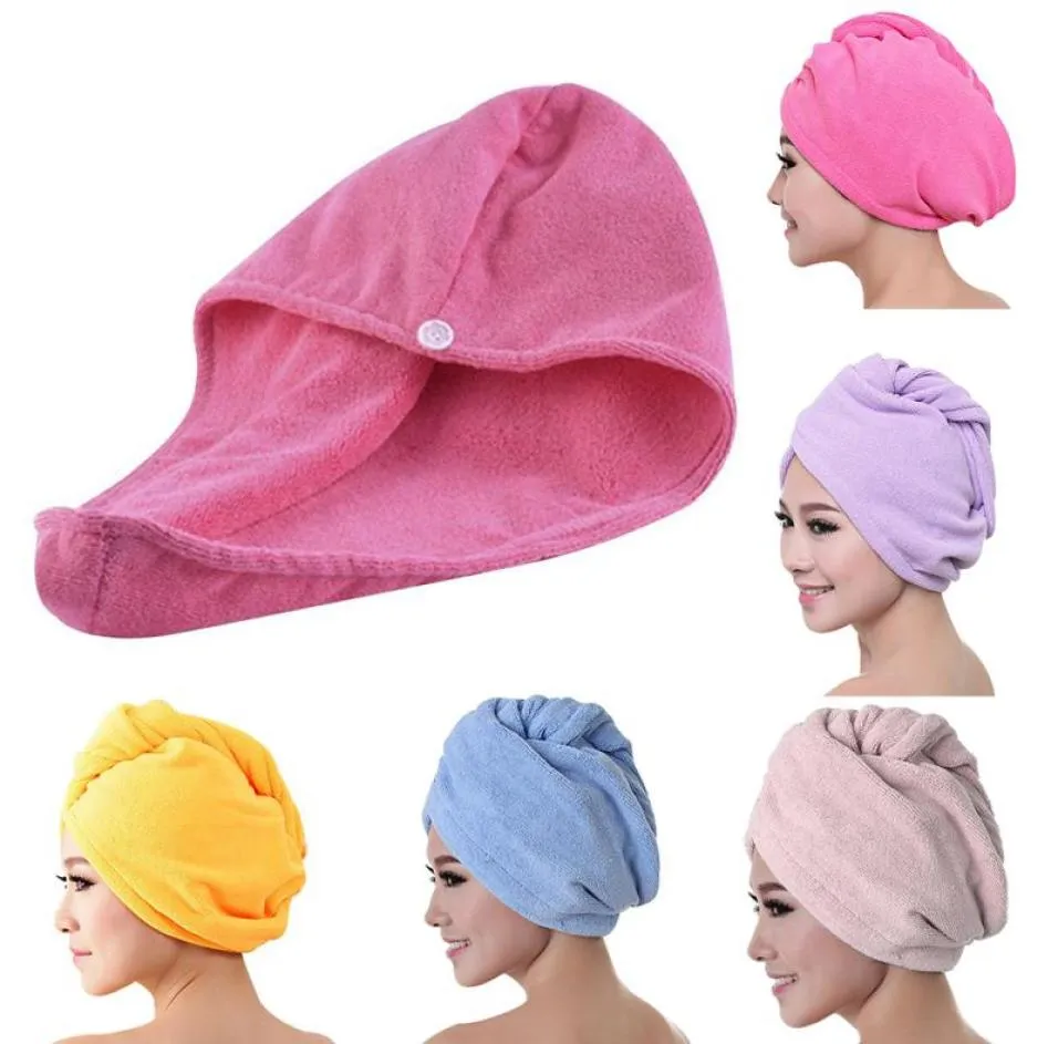 Clorceau de bain en microfibre Hair sèche rapide Femmes Soft Shower Cap chapeau de douche turban outils de baignade 8861411