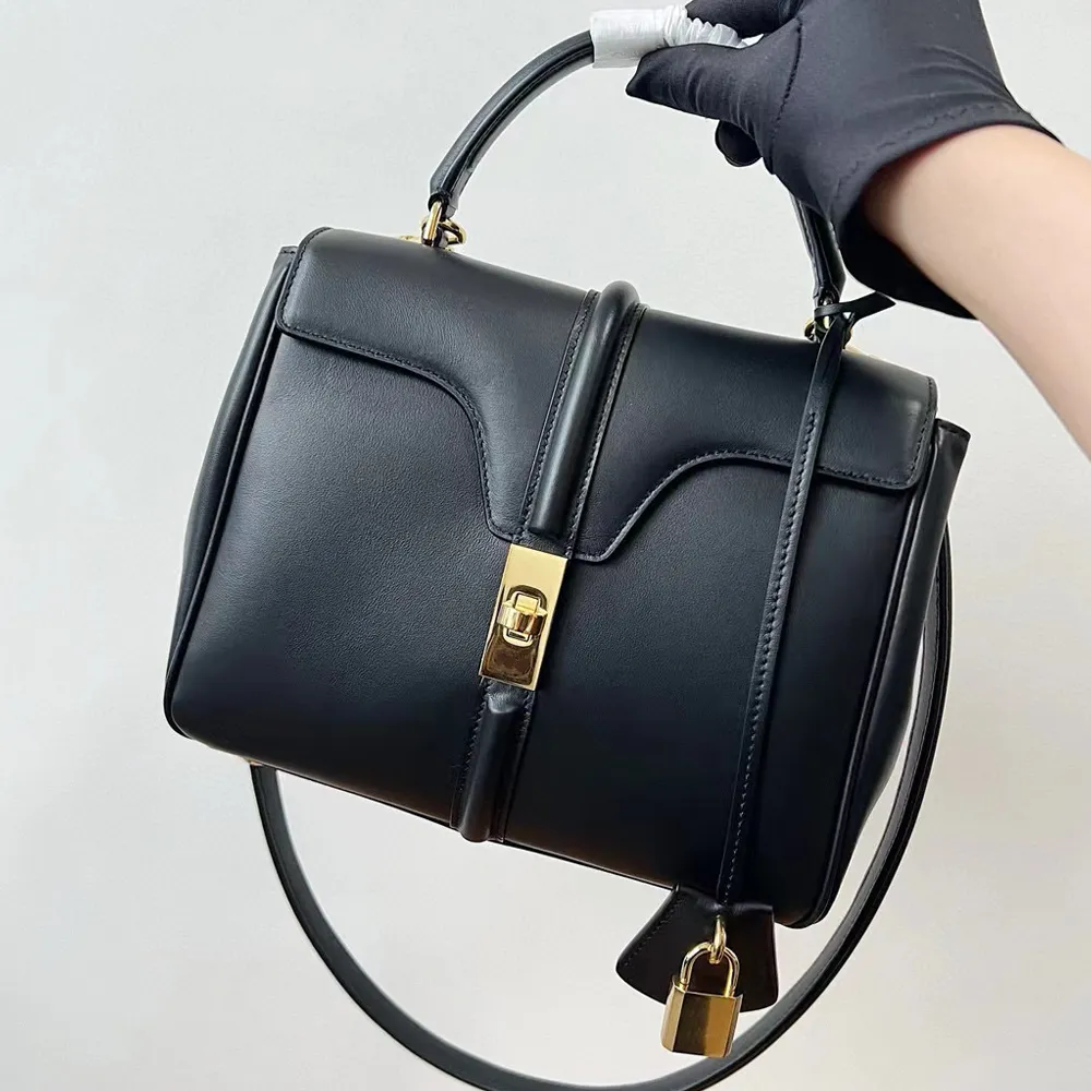 12A All-New Mirror Quality Designer 23cm 16 Bag Small Flap Purse Genuine Leather Cowhide Bag Luxurys Top Handle Handbags Crossbody Shoulder Strap Bags With Box