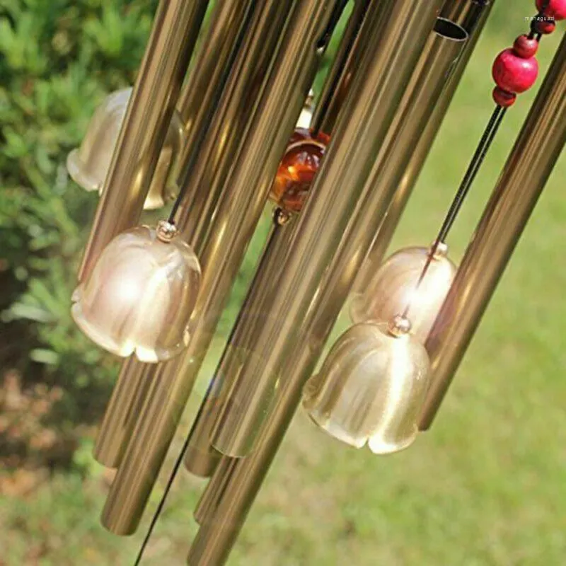 Dekorative Figuren Langlebige praktische Windglotz Metallrohre Glocken Home Ornament Outdoor/Innenversorgung Yard Kirche Dekorationstür