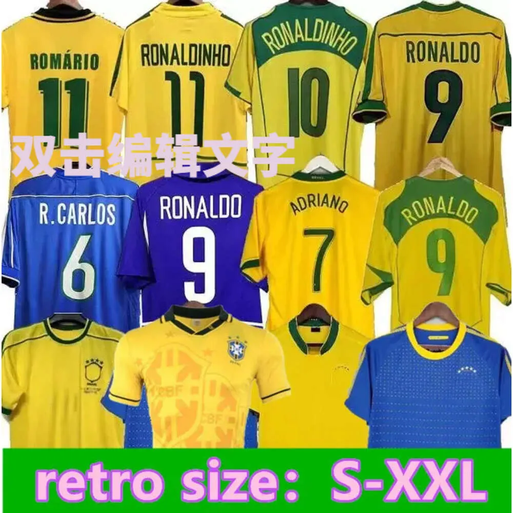 2024 Old Styles e New Craftsmanship 1998 Brasil Soccer Maglie 2002 Retrò camicie Carlos Romario Ronaldinho 2004 Camisa de Futebol rivaldo Adriano Joelinton