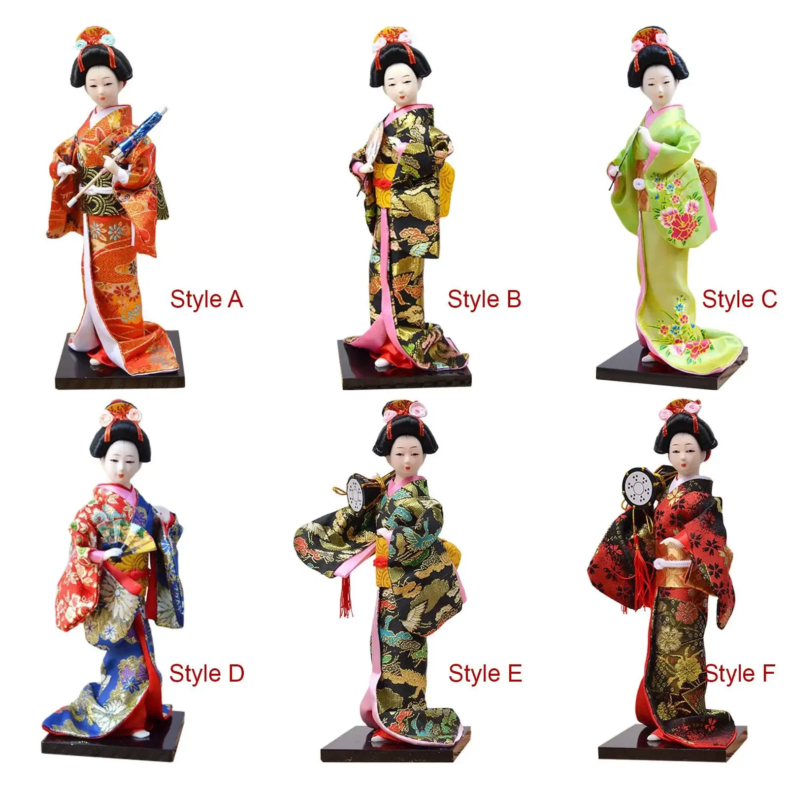 Ethniques japonais Geisha Dolls Folk for Home Tabletop Decoration Statuette Japanese Doll Ornements Decor Girl 240507