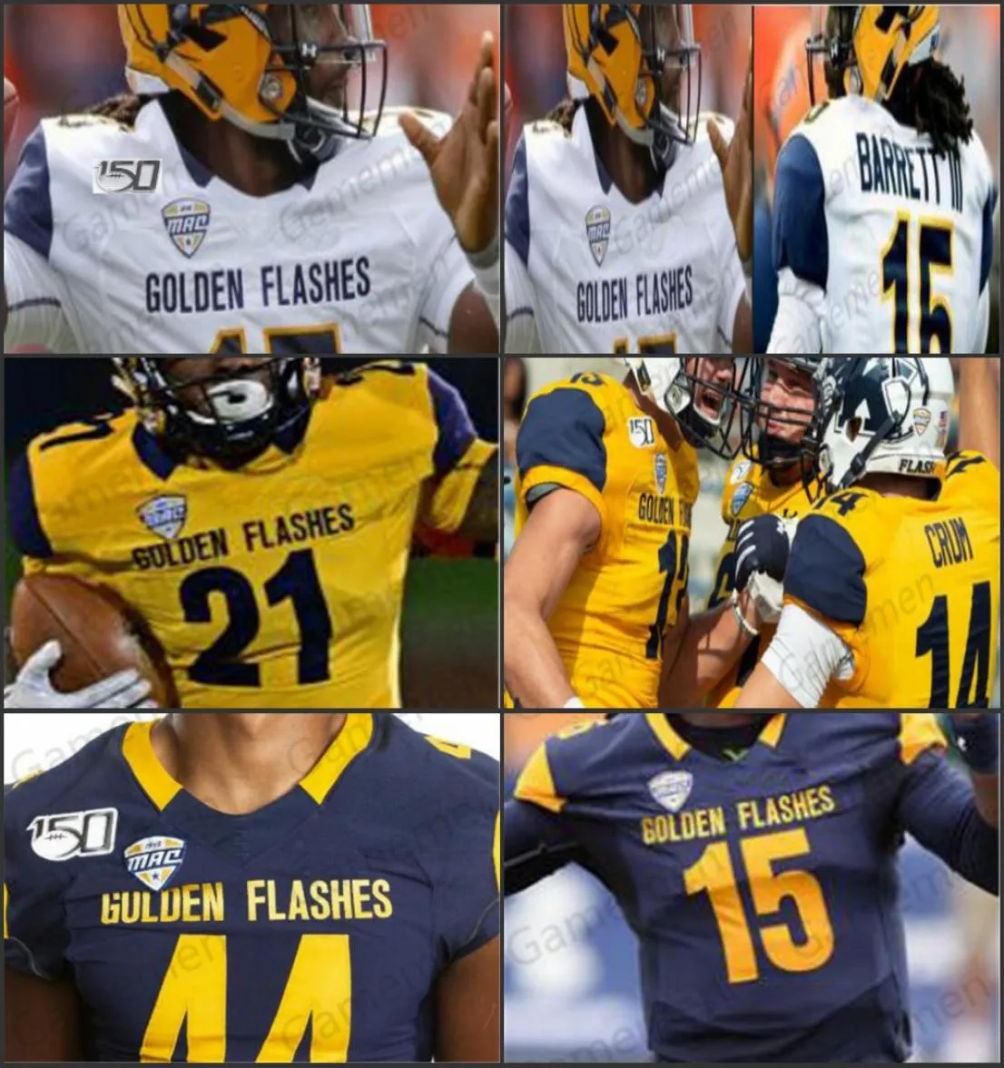 Custom college Kent State Golden Flashes Football mens youth stitched Jerseys 6 Matt Bahr 7 Jamal Parker Woody Barrett III Marquez Glover5673591