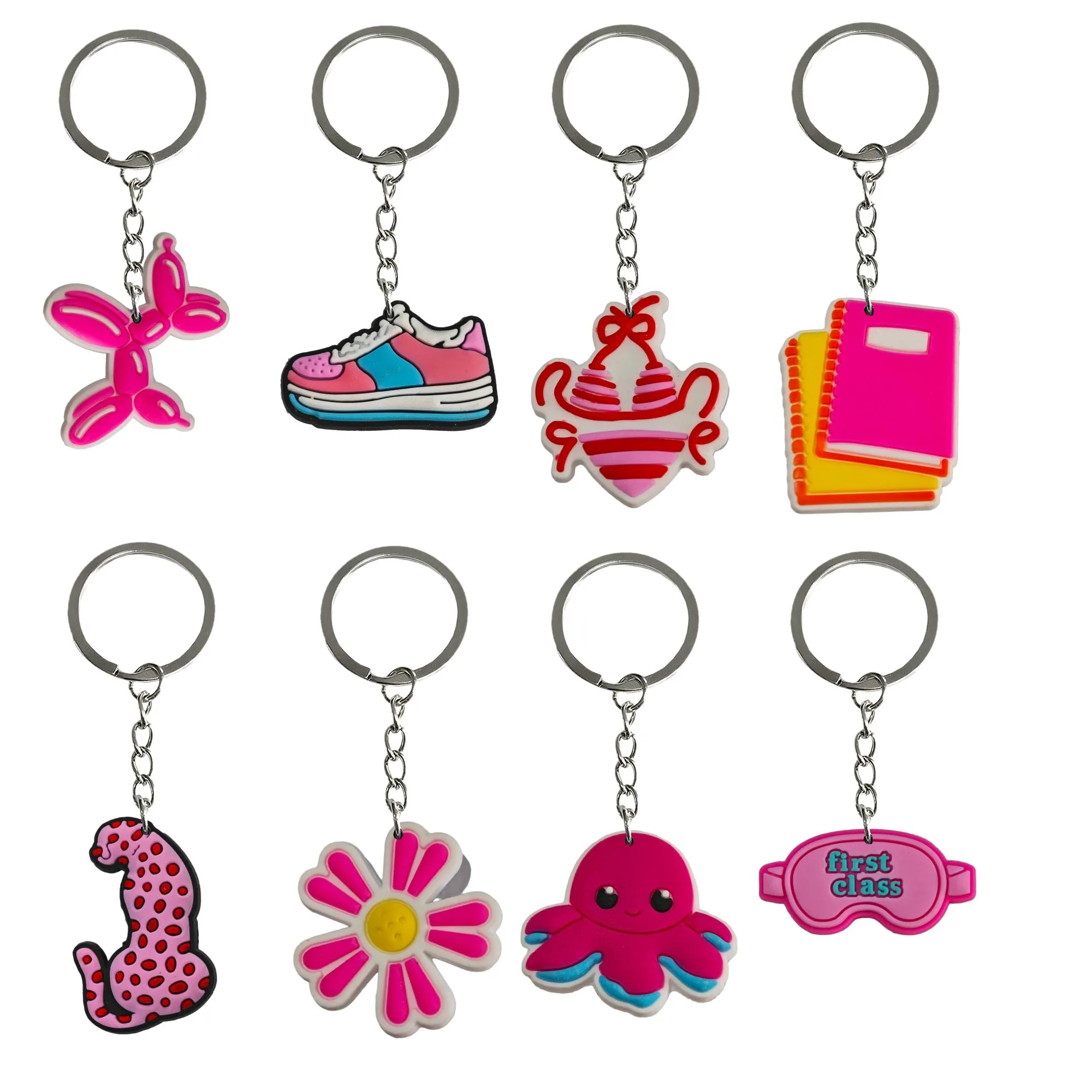 Keychains Lanyards Pink Thema 2 25 Schlüsselbund Cool für Rucksacks Rucksack Keyring Frauen Geeignete Schulbag -Tags Goodie Bag Stuff Chris Othdy