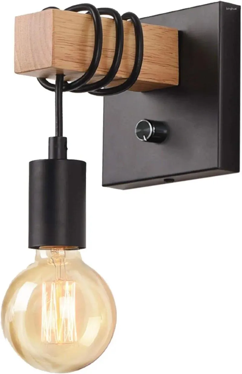 Lámpara de pared Ligero Diconces Negro Dimmable Edison Light 1 Light Industrial Farmhouse para sala de estar de cocina de granero