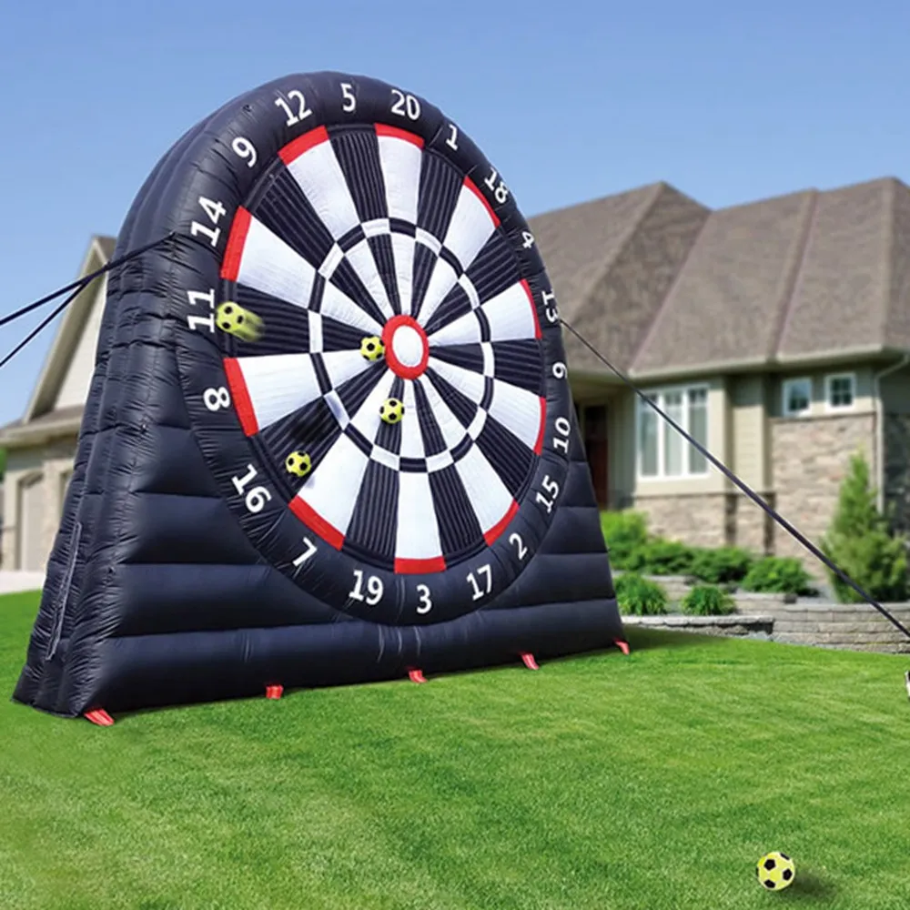 Target Inflatable Outdoor Games 4 Meter Height Huge Inflatable Dart Board Soccer Game ...