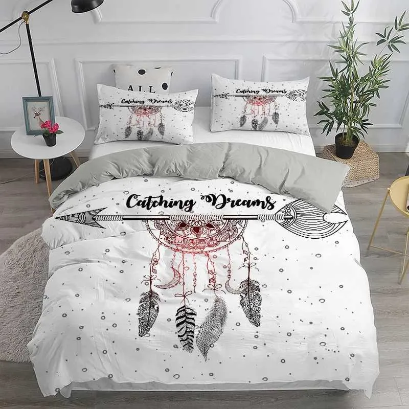 Bedding sets Dream Catcher Bedding Elegant Bohemian Down Duvet Cover Queen Double Ethnic Duvet Cover Single Double King Comfortable Bedding J0507