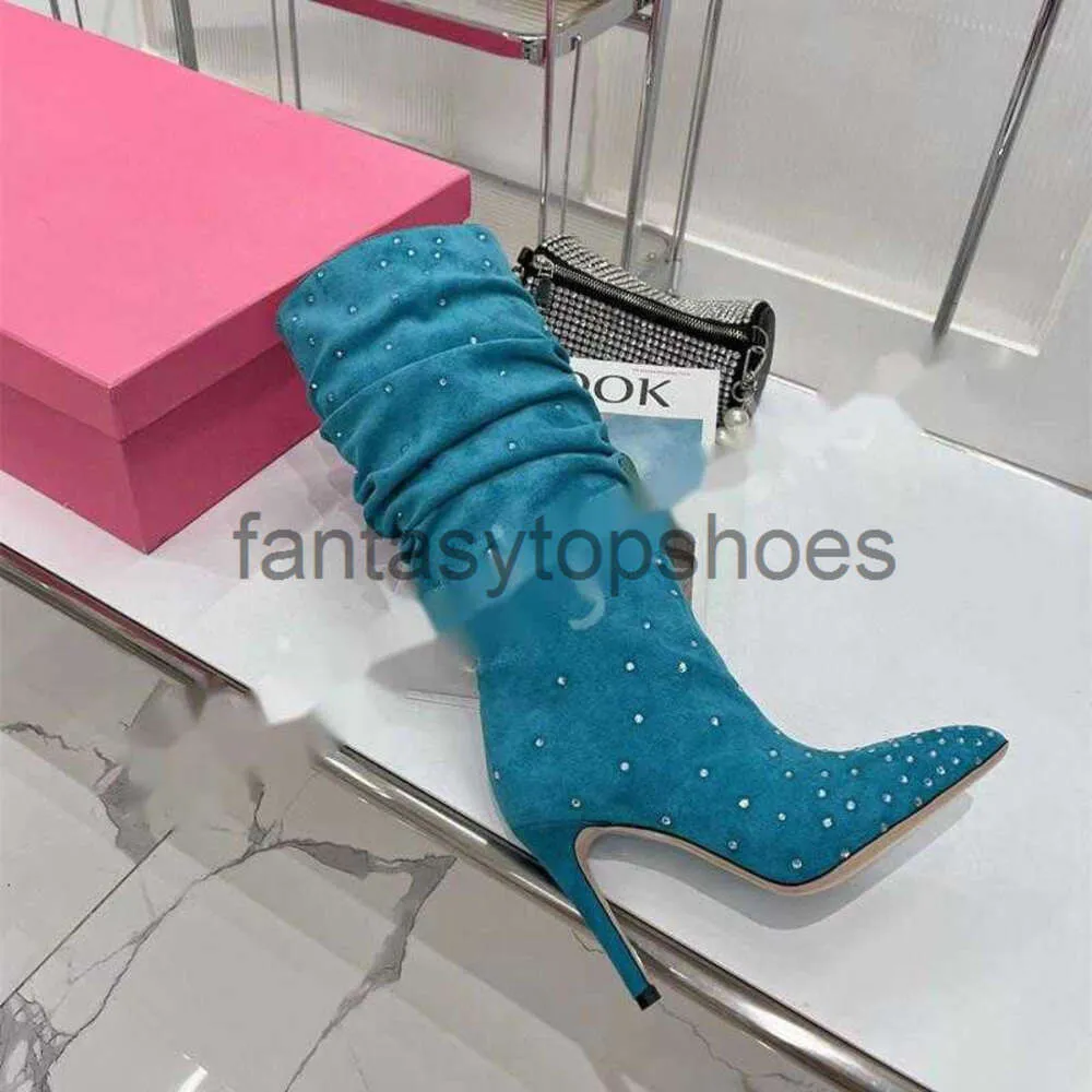 JC Jimmynesty Choo for Boots Luksusowe obcasy marka stiletto kobiety spiczasty palce kryształowe diamenty Dekro moda moda buts designerskie panie eleganckie seksowne zimowe chels