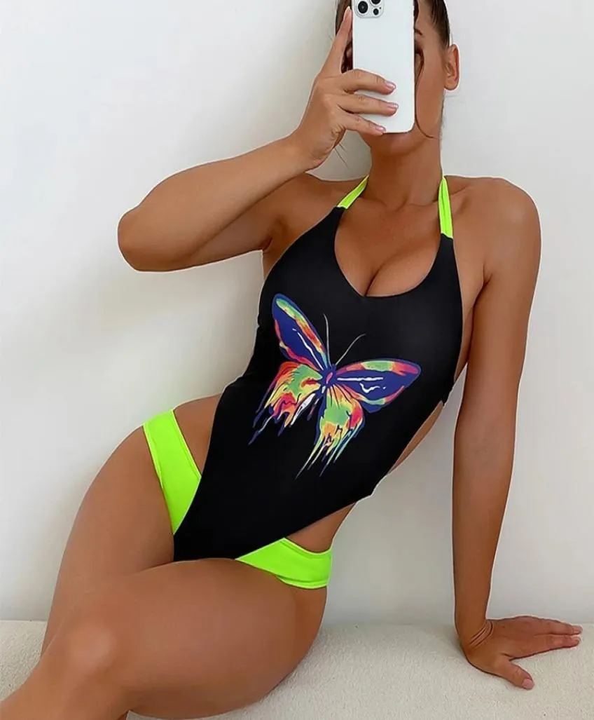 ワンピースの水着女性水着を押し上げるモノキニセクシーなスリミングビーチウェアバススーツ夏の水泳スーツBATHER FEMAL6100044