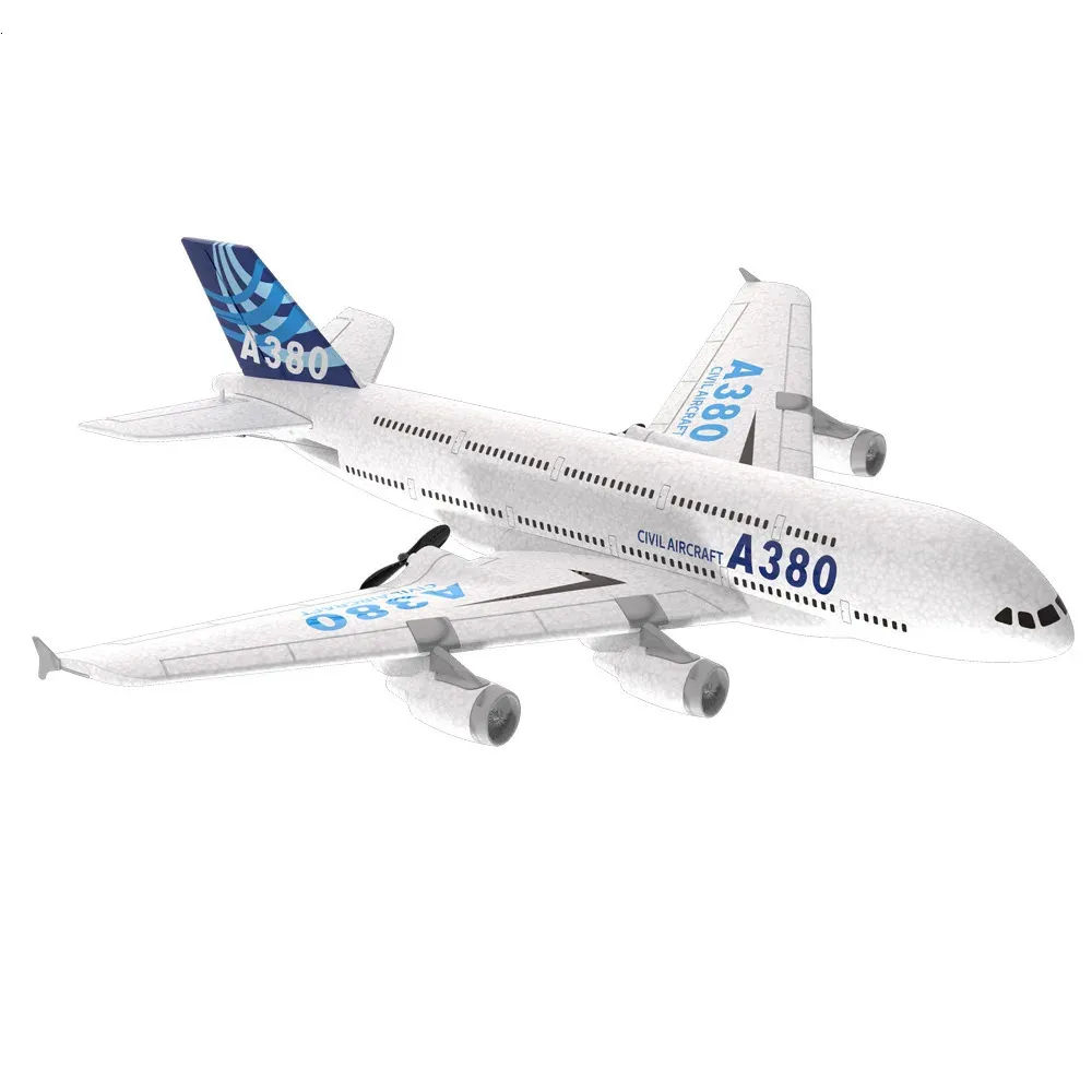 RC VLACHT A380 FOAM GLIDER REMOTE REGELING Vliegtuig Vliegtuig Vastvleugel Vliegtuig Gyroscope Model Vliegend speelgoed voor jongenskinderen Geschenk 240507