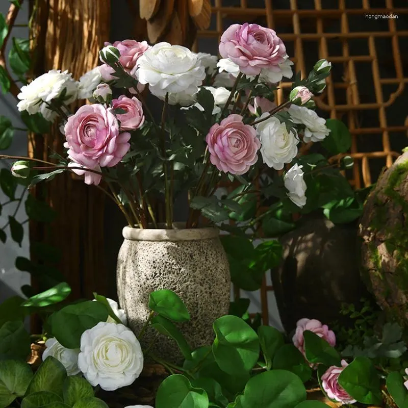 Декоративные цветы искусственные пиони букет шелковый искусственный цветок для свадебных центральных букетов