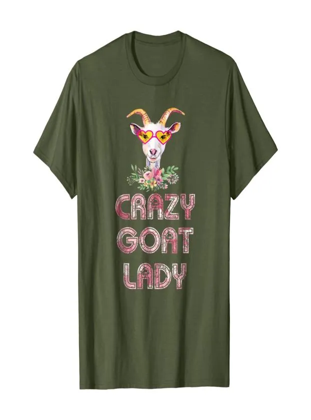 Lustige Ziege Lady T Shirt Crazy Farmer Tee Geschenk Retro Vintage01306426