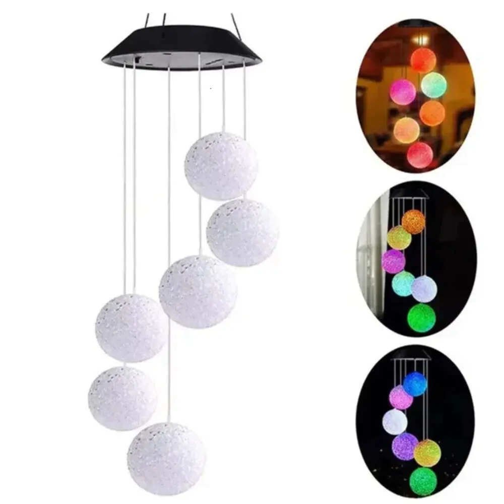 LED Großhandel wechseln Farbe Heiße Lichter Wind Chime wasserdichte Weihnachtswindbell Leicht Sonnenantrieb Lampe Garten Dekor Glocke