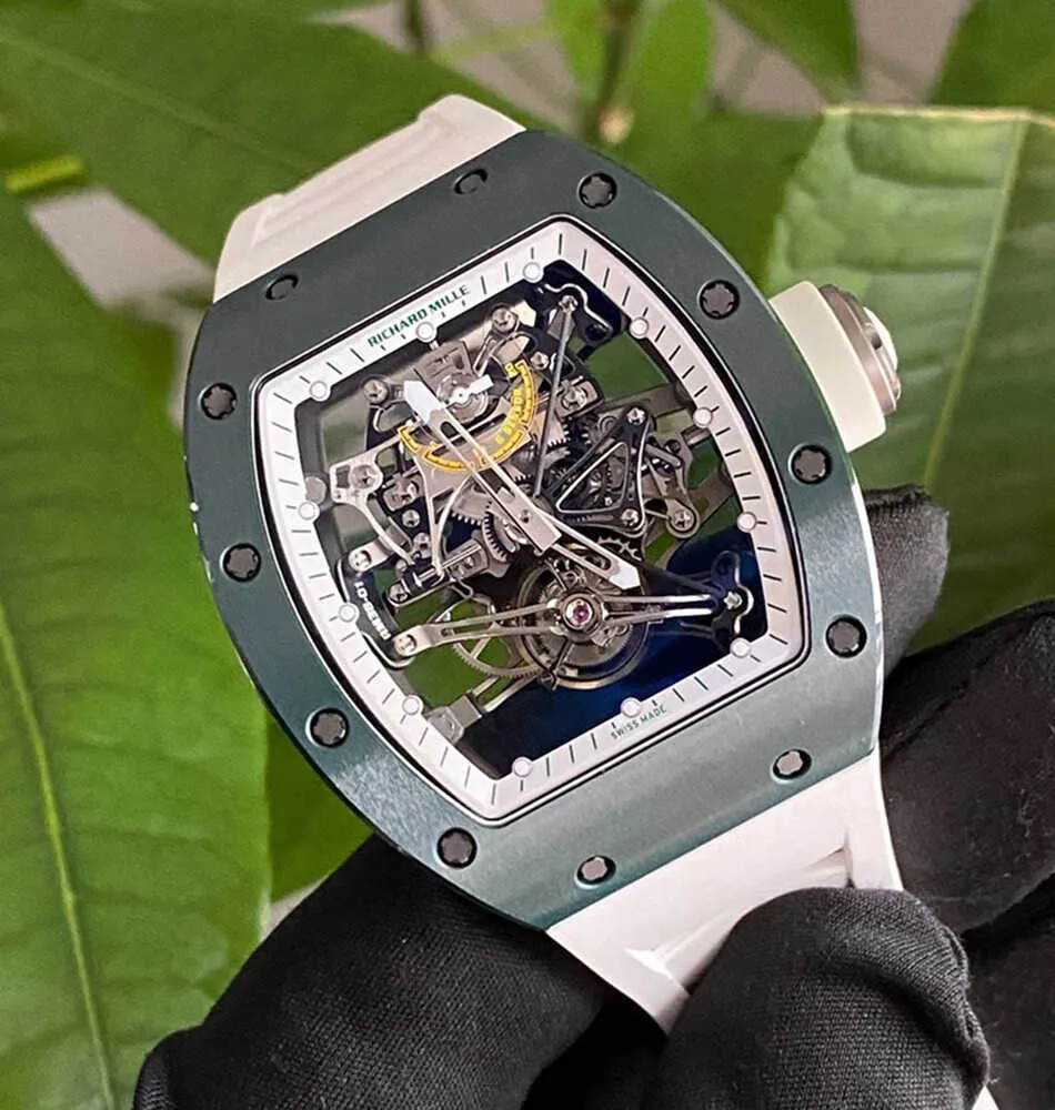 DHgate Milles Exquisite Swiss Tourbillon Watch Limited Edition Rare Dark Green Ceramic Watches