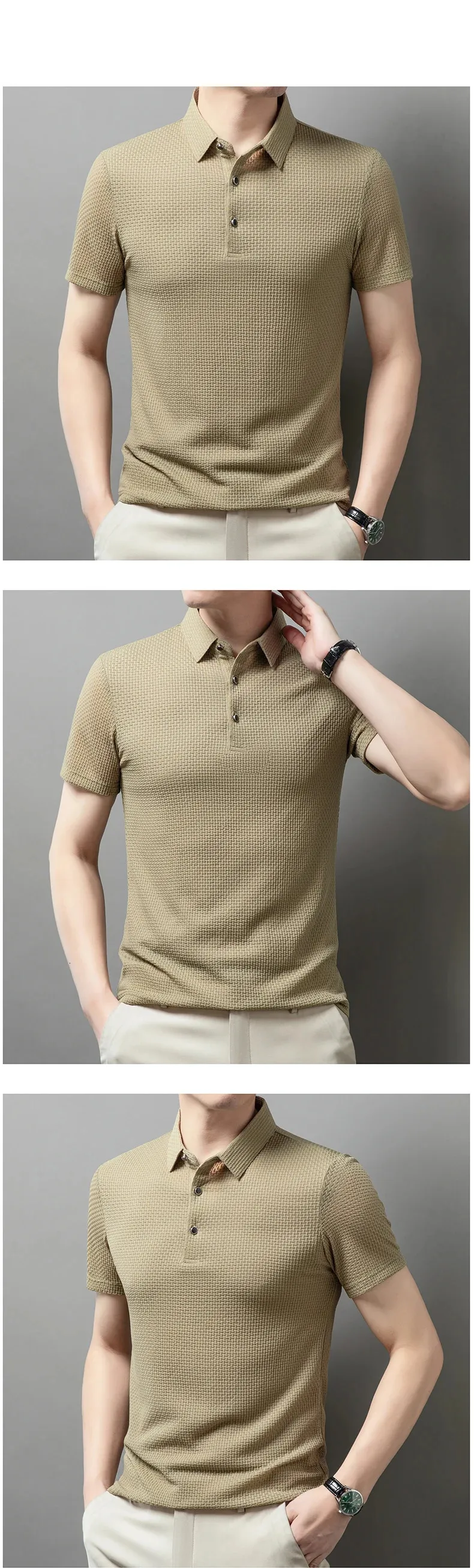 Short-sleeved Polo Shirt Summer Casual Quick-dry Tops Men Clothing