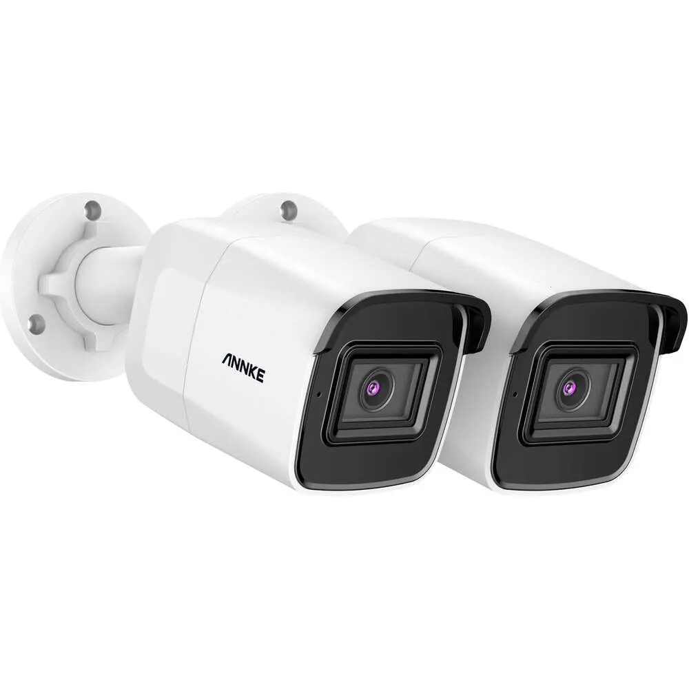 2 Pack Ultrahd 4K PoE Security Camera 8MP Bullet IP Outdoor Camera Human Vehicle Detection Inbyggd MIC SD-kortplats RTS PIP 67 Watertproof Exir 20 Night Vision 28mm