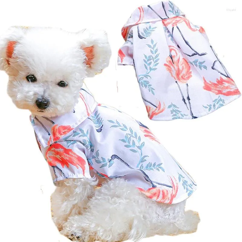 Habillement de vêtements pour chien chemise à imprimé vêtements blancs pour petits chiens moyens costumes à manches courtes chiots à capuche sweat-shirt tshirt york xl