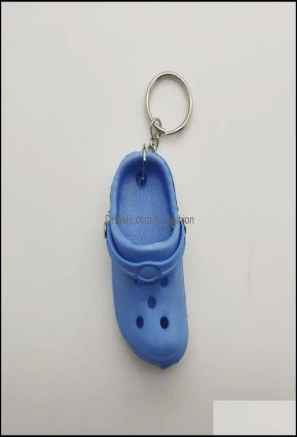 Ключевые кольца ювелирные изделия на заказ 1pc милый 3D мини -пляжный пляжный отверстие для маленькой обуви для девочек для девочек -подарка для декора