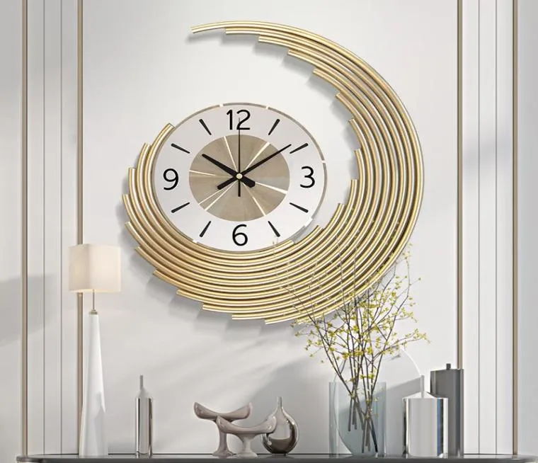 골드 큰 창조 벽 시계 거실 현대 단순한 집 시계 예술 장식 reloj de pared moderno 벽 장식 W6C9779904