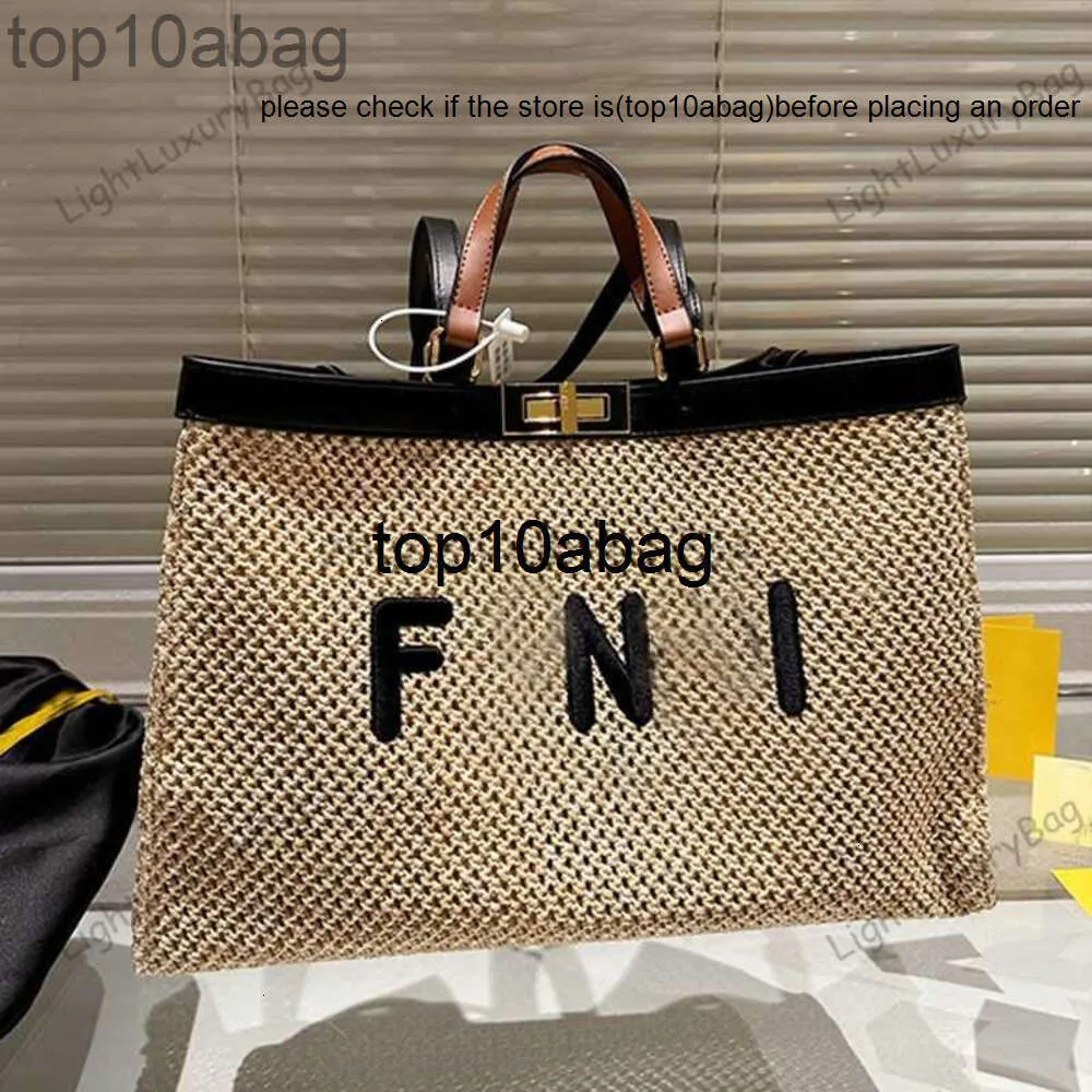 Сумки Fendig F Bag FF Высококачественные версии дизайнер дизайнер тота соломенная сумка