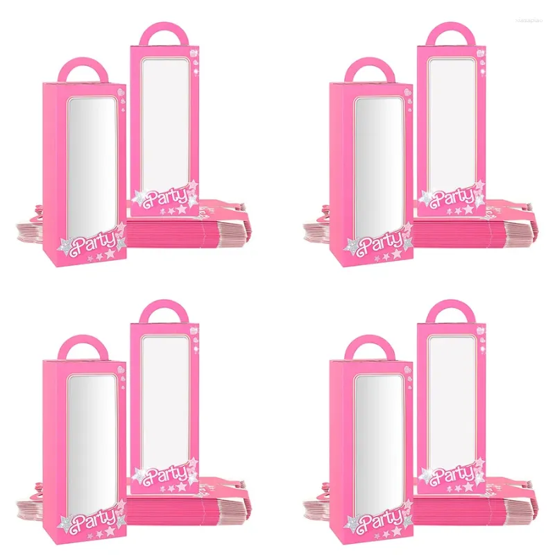 Geschenkverpackung 12pcs Pink Doll Party Favor Boxen Requisiten Box Goodie Bag Candy Treat Bachelorette