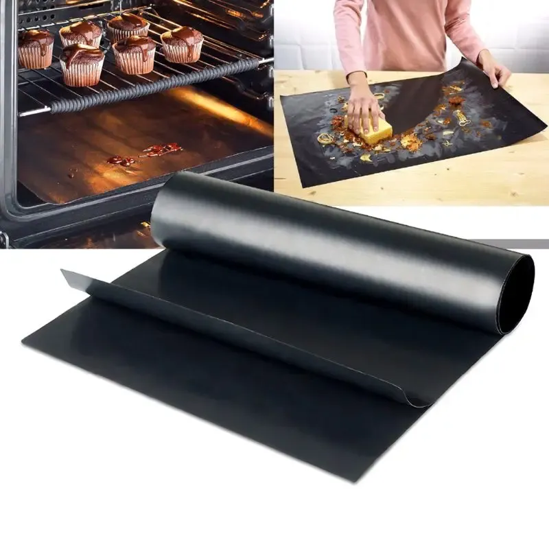 Grilles 33x40 cm Mat à gril barbecue antiadhésive réutilisable 0,08 mm d'épaisseur PTFE BARBECE BAKING DINER