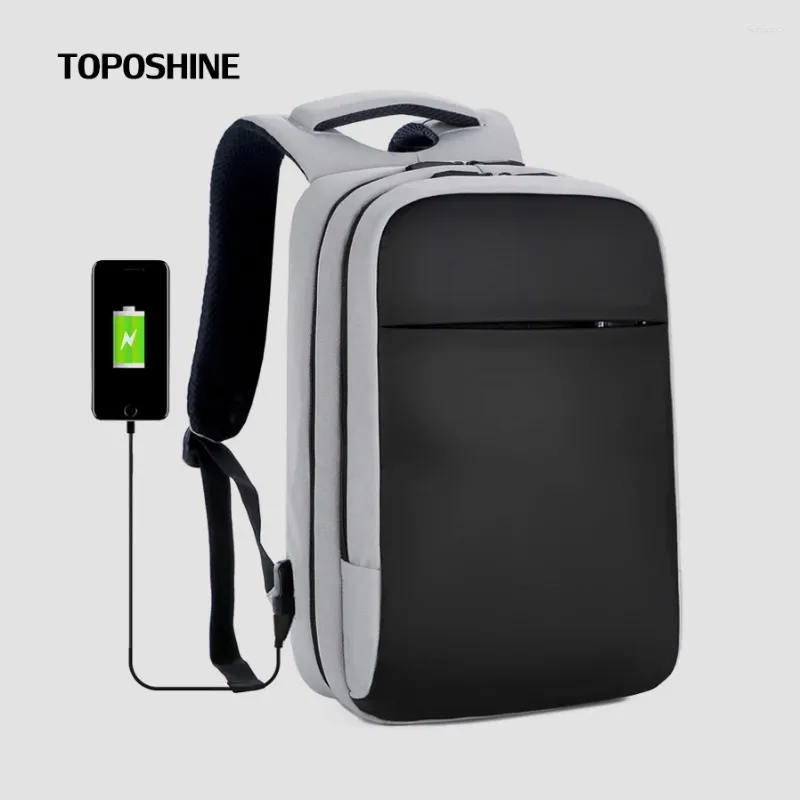 Sac à dos toposhine de 15,6 pouces ordinateur portable sac à dos hackpacks usb facture grande entreprise multi-fonction sac multi-fonctions pour hommes / femmes sacs de voyage