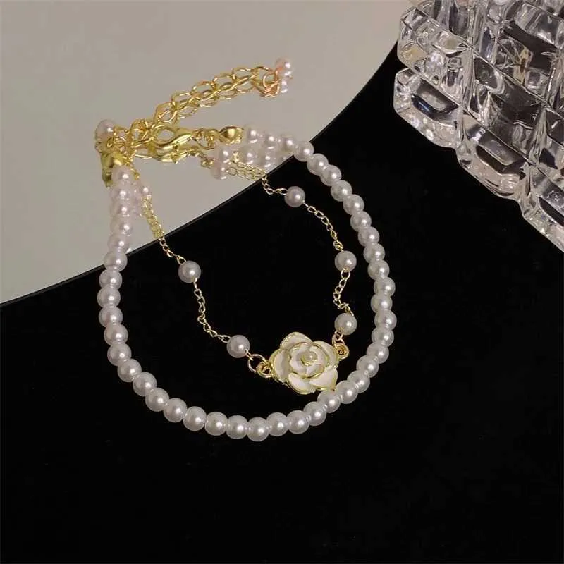 Bangle Elegant Aquamarine Gemstone Zircon for Women Round Sier Color Rhinestone Pearl Bracelets Wedding Jewelry Gift_ipsvogv.com