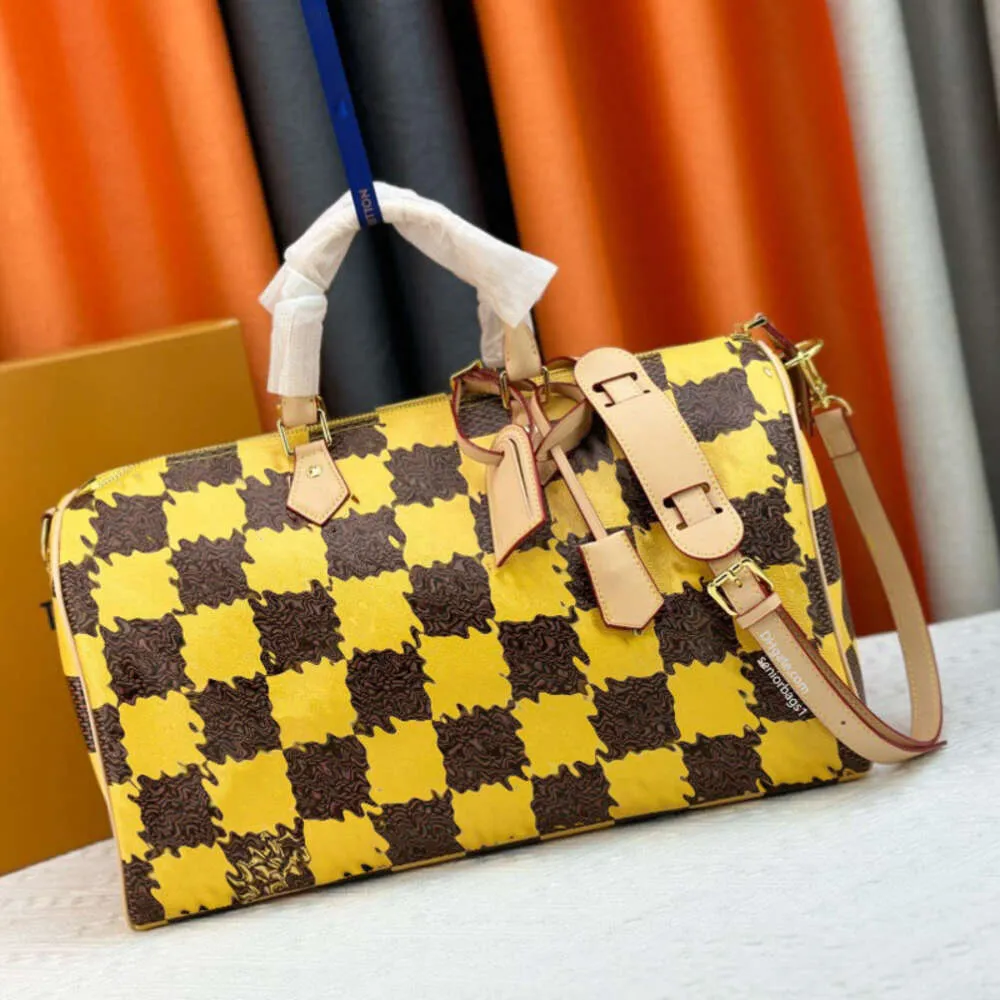 Checkerboard duffel bag handbag travel Bags men women shoulder crossbody bags designer bag speed 40 y p9 tote Bag fashion purse leather print totes