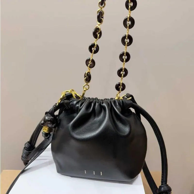 10A Fashion Mini Chain Designer Luckybags Acrylic Purse Handbags Women Handbag Bucket Bag Bag Woven Cloud Leather Cowhorn Girl 230915 Cdwit